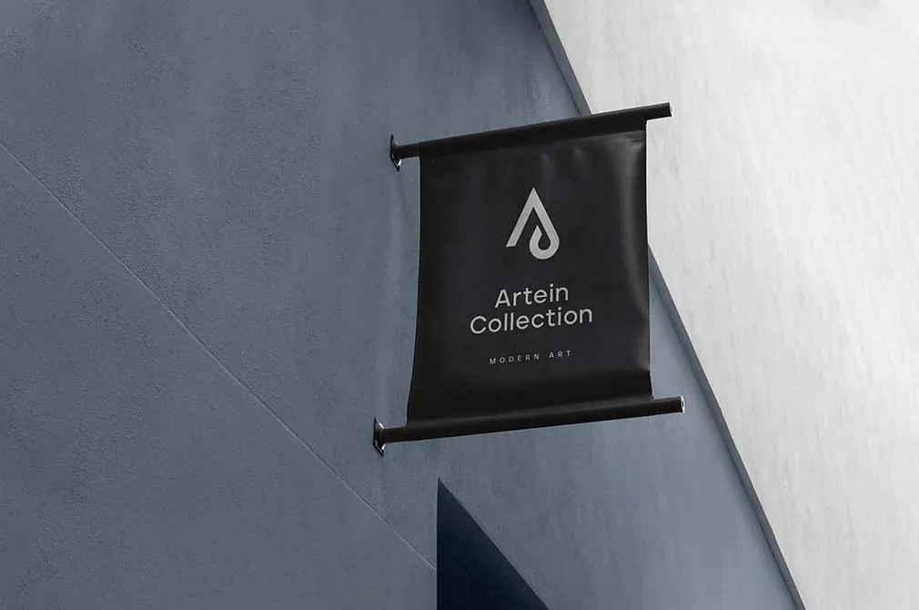 Fabric Sign Mockup