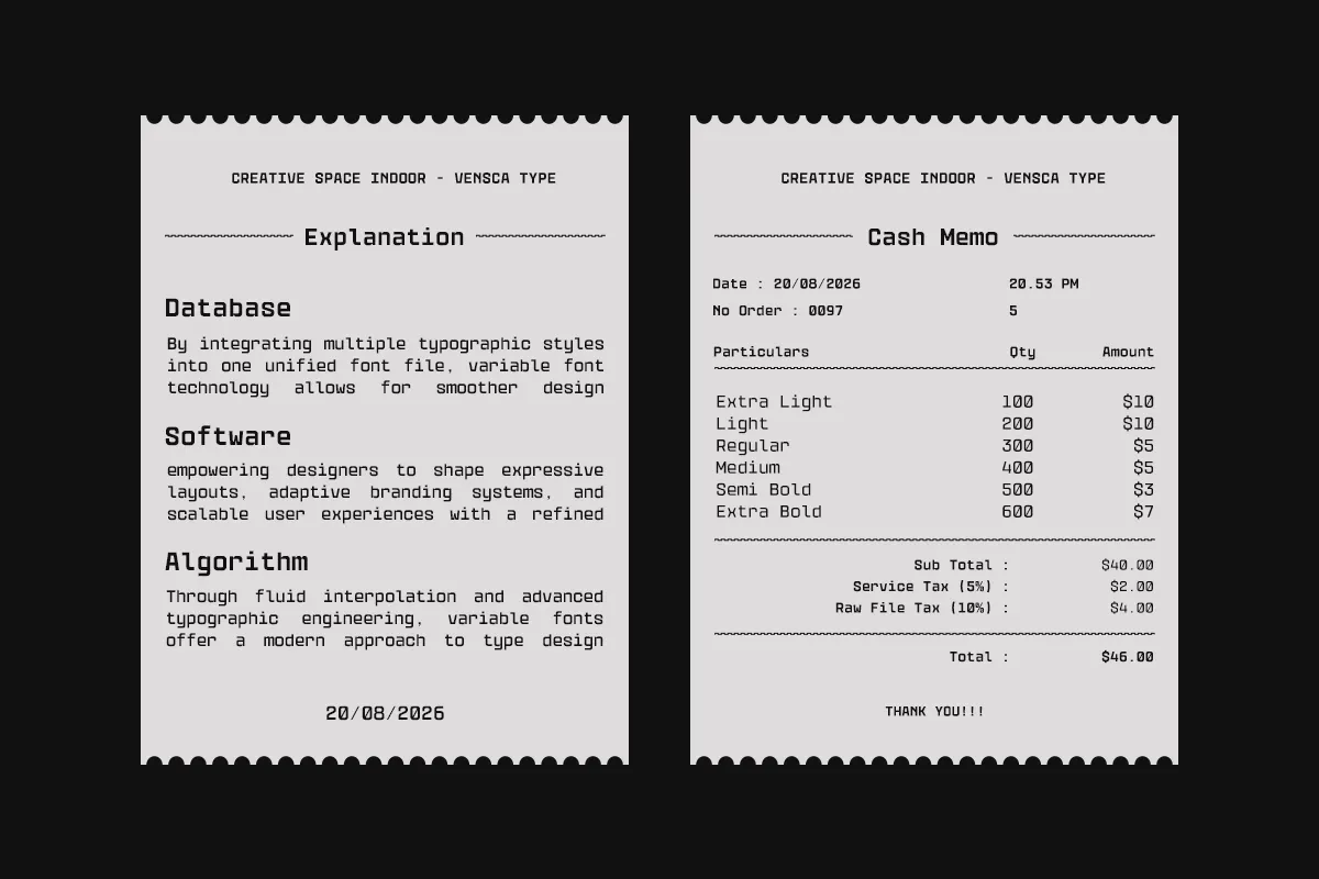 GC Vensca Mono - Modern Monospace Font
