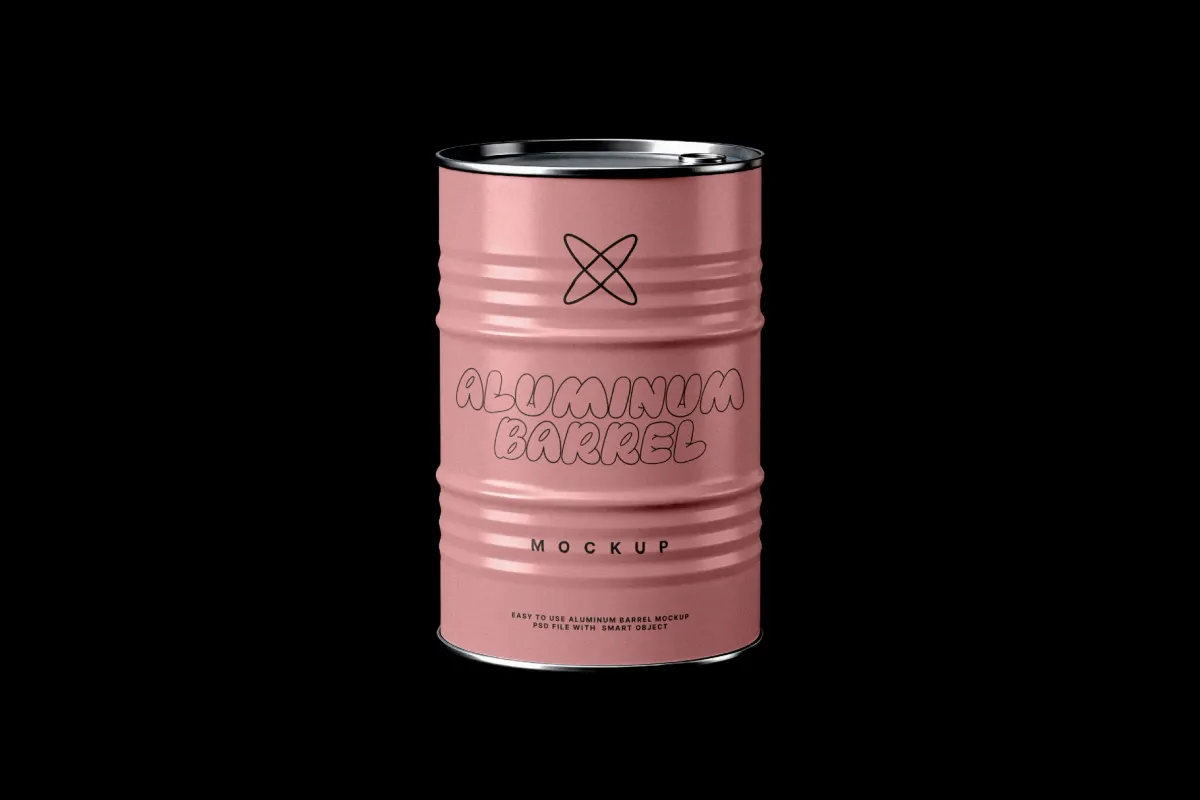 Aluminum Barrel Mockup