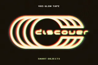 VHS Glowing Tape Text Effect