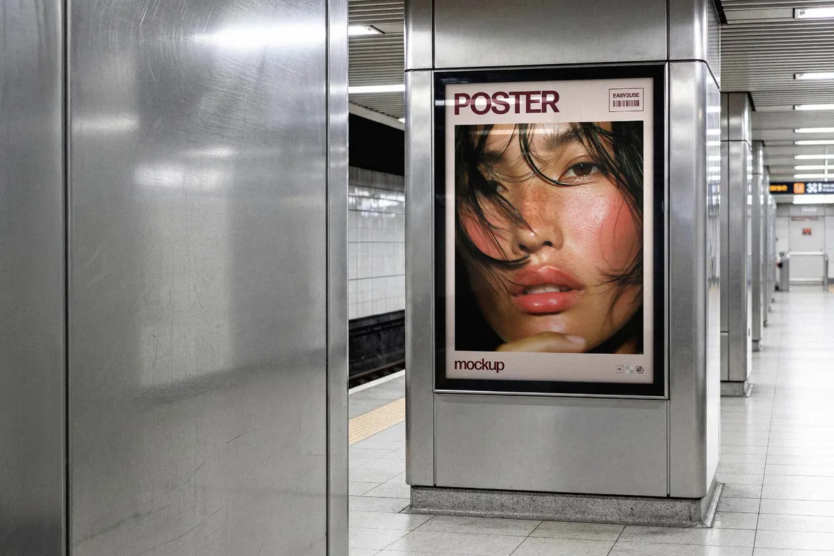 Metro Station Poster Mockup