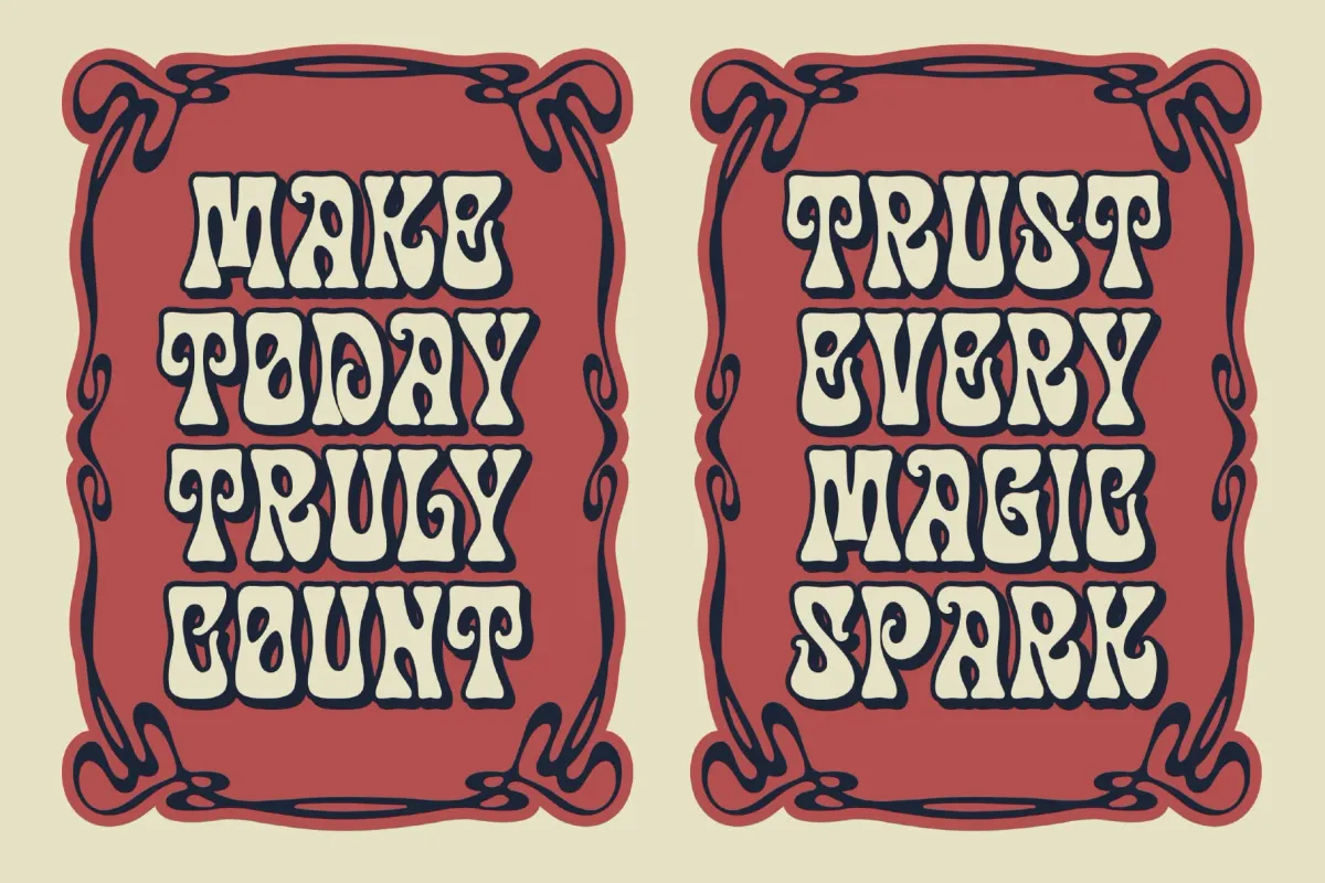 Disco Paradise – Groovy Psychedelic Display Font