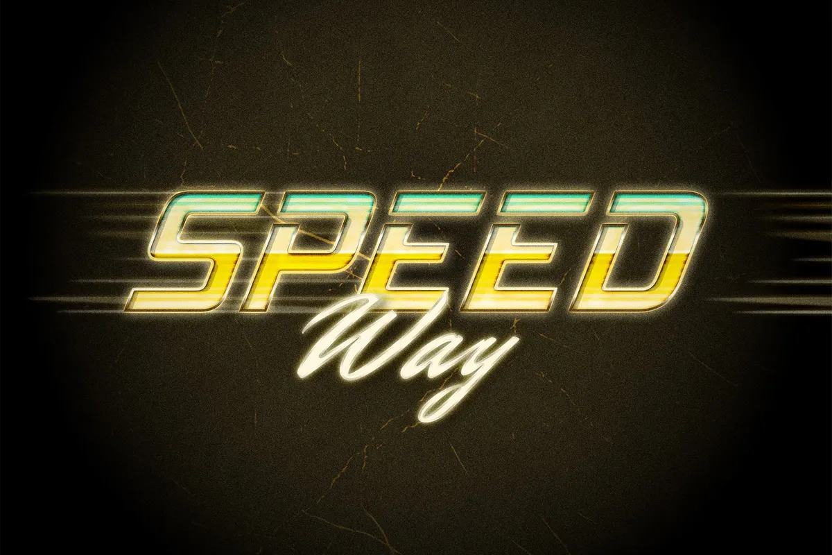 Back to the 80s Retro Text Effects