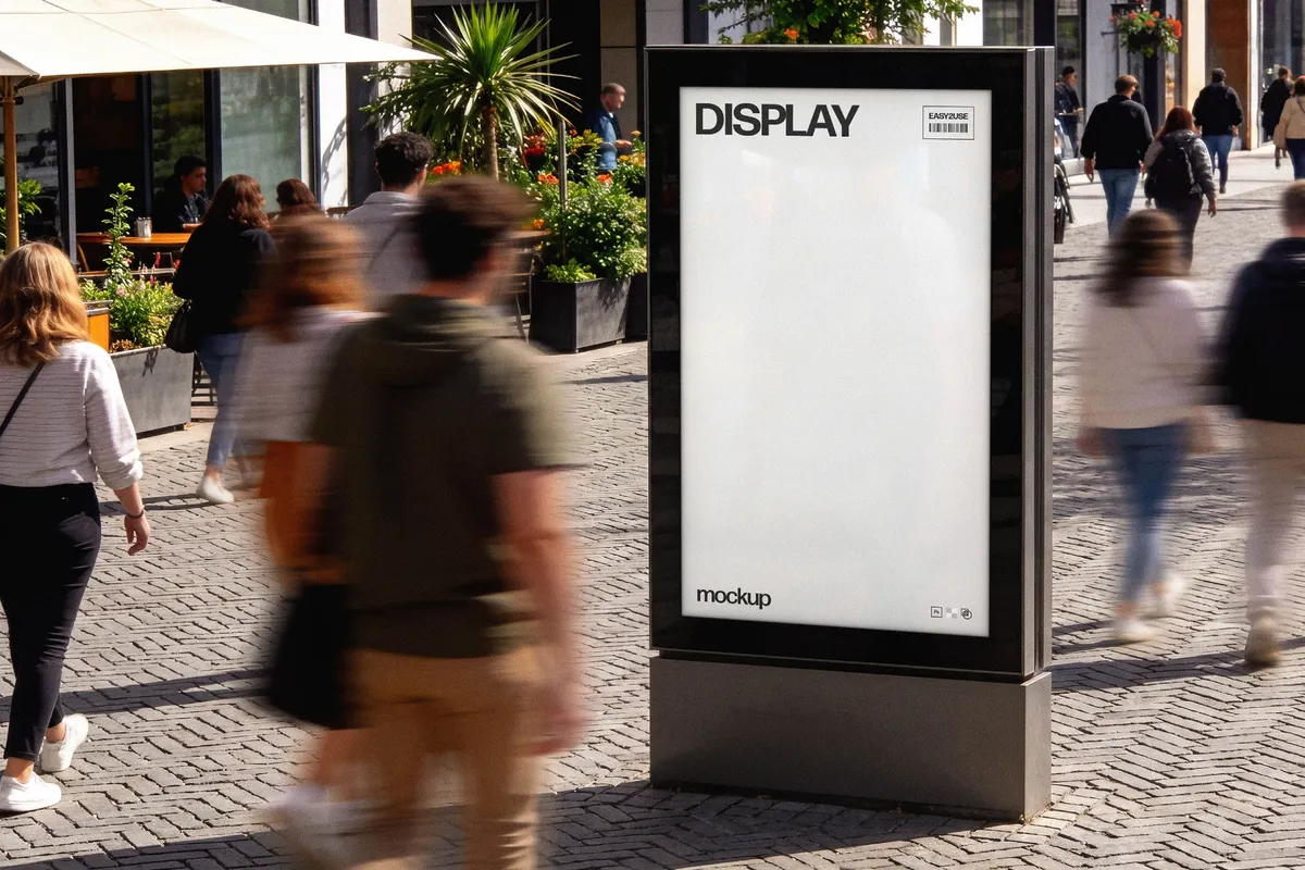 Outdoor Digital Kiosk Mockup