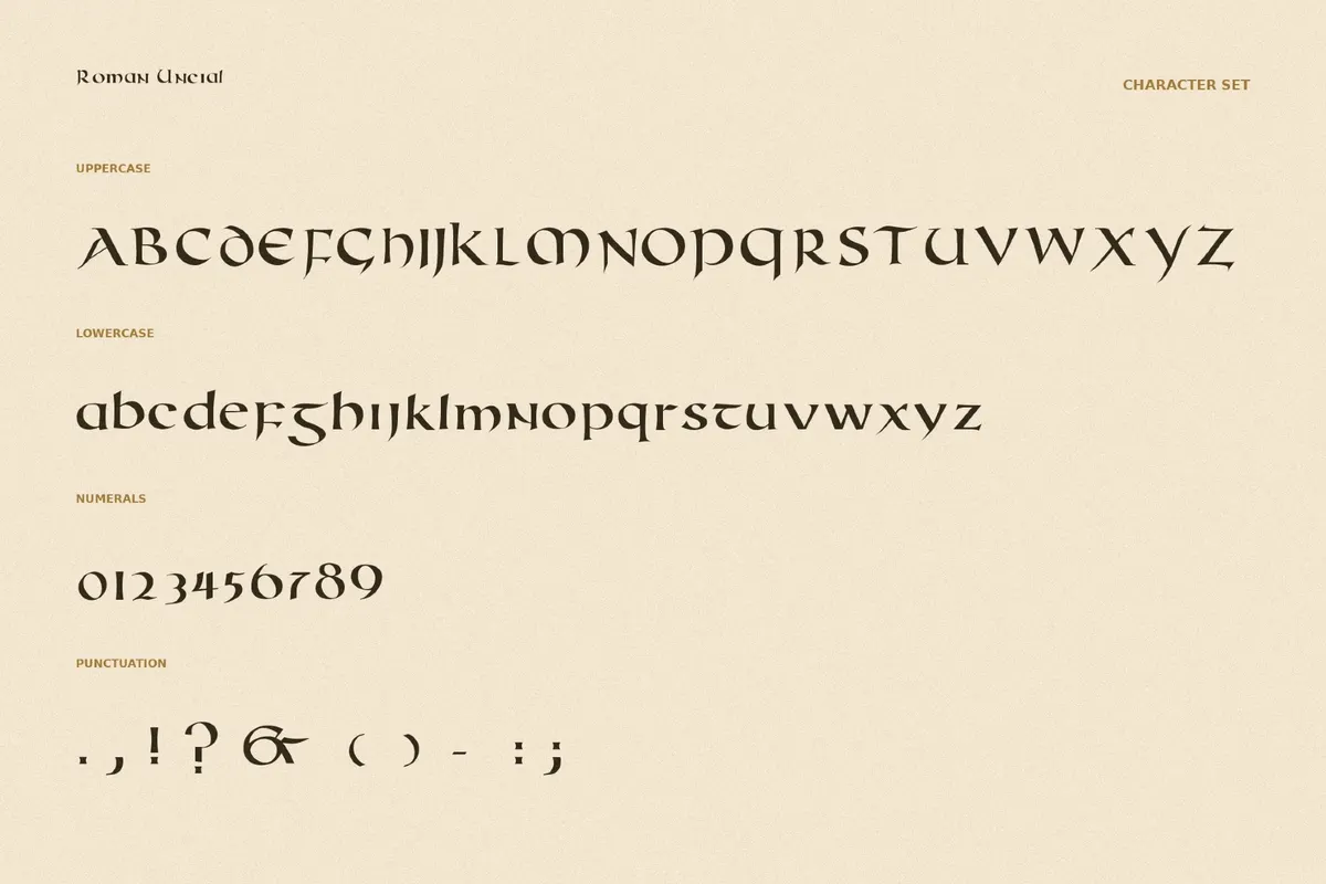 Roman Uncial - Modern Font