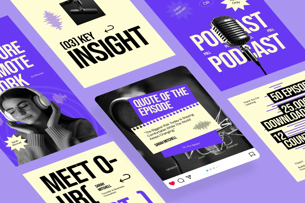 Creative Podcast Instagram Pack for AFFINITY