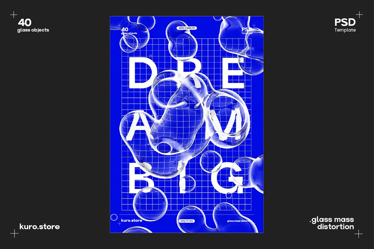 Glass Mass Distortion Shapes