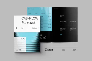 CANVA - Modern Geometric Cashflow Forecast Report