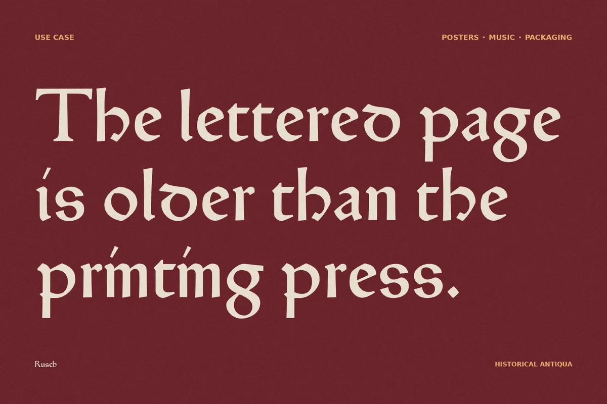 Rusch - Gothic Fantasy Typeface