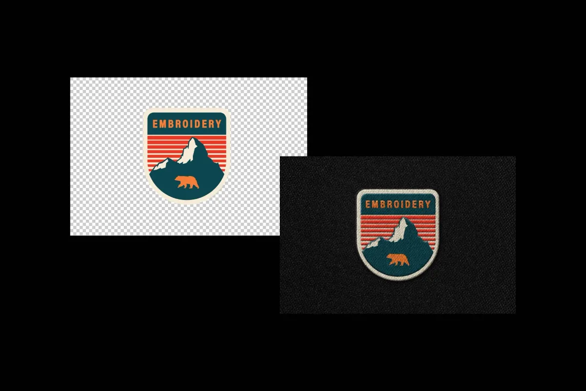 Embroidery Badge Mockup