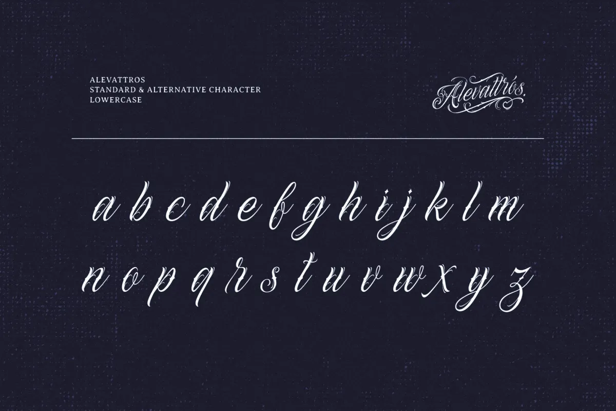 Alevattros - Tattoo Script Font
