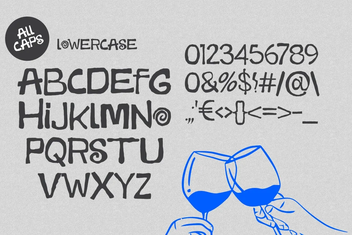 Mie Celor - Naive Hand-drawn Typeface