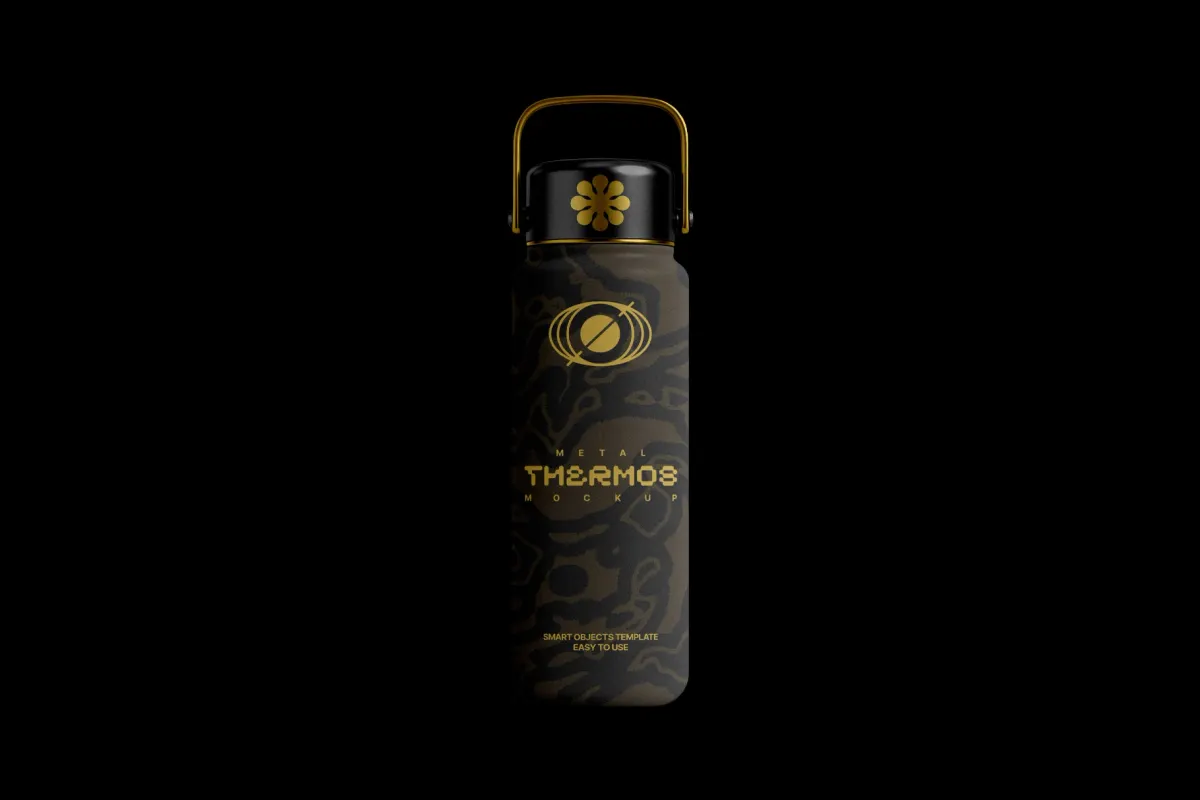 Thermos Mockup with Metal Loop