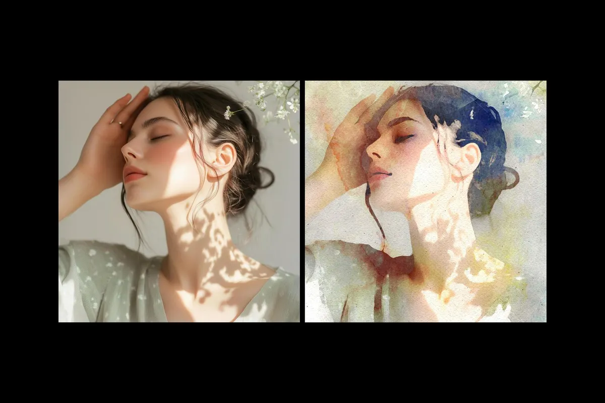 Artistic Watercolor Photo Effect