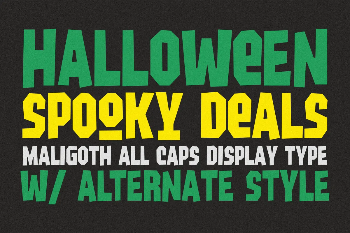 Maligoth - Layered Halloween Display Font Family