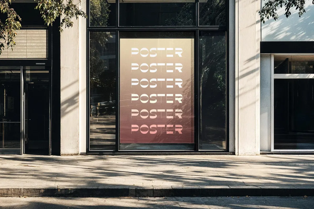 Shopfront A4 Poster Mockup