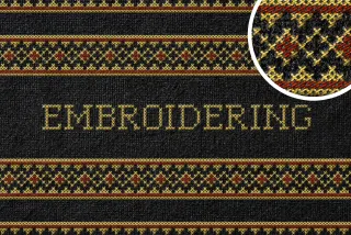 Stitch Embroidery Logo Mockup