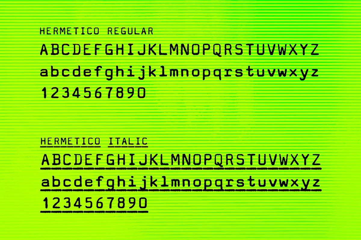 Hermetico Typewriter Font