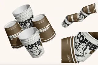 Paper Coffee Cup Mockup Set