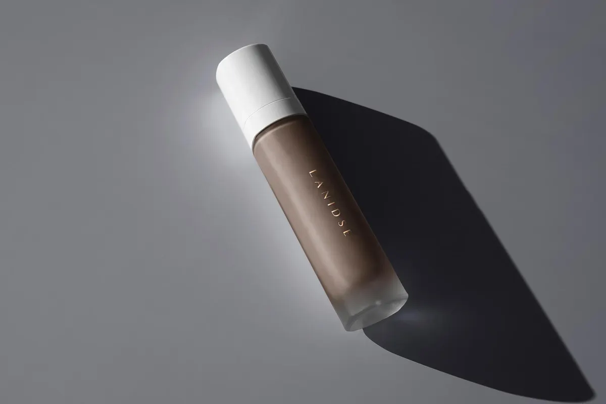 Matte Glass Cosmetic Bottle Mockup