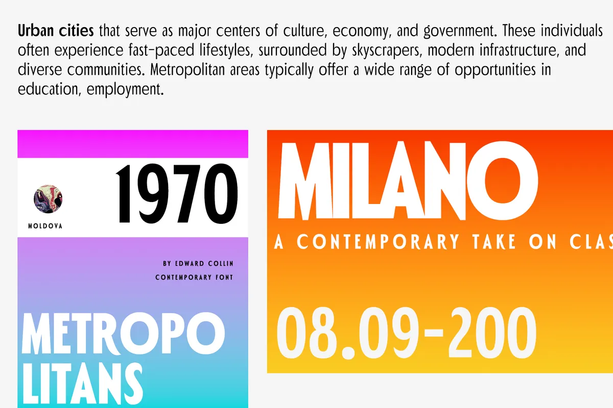 Polienz - Art Deco Sans Serif Family