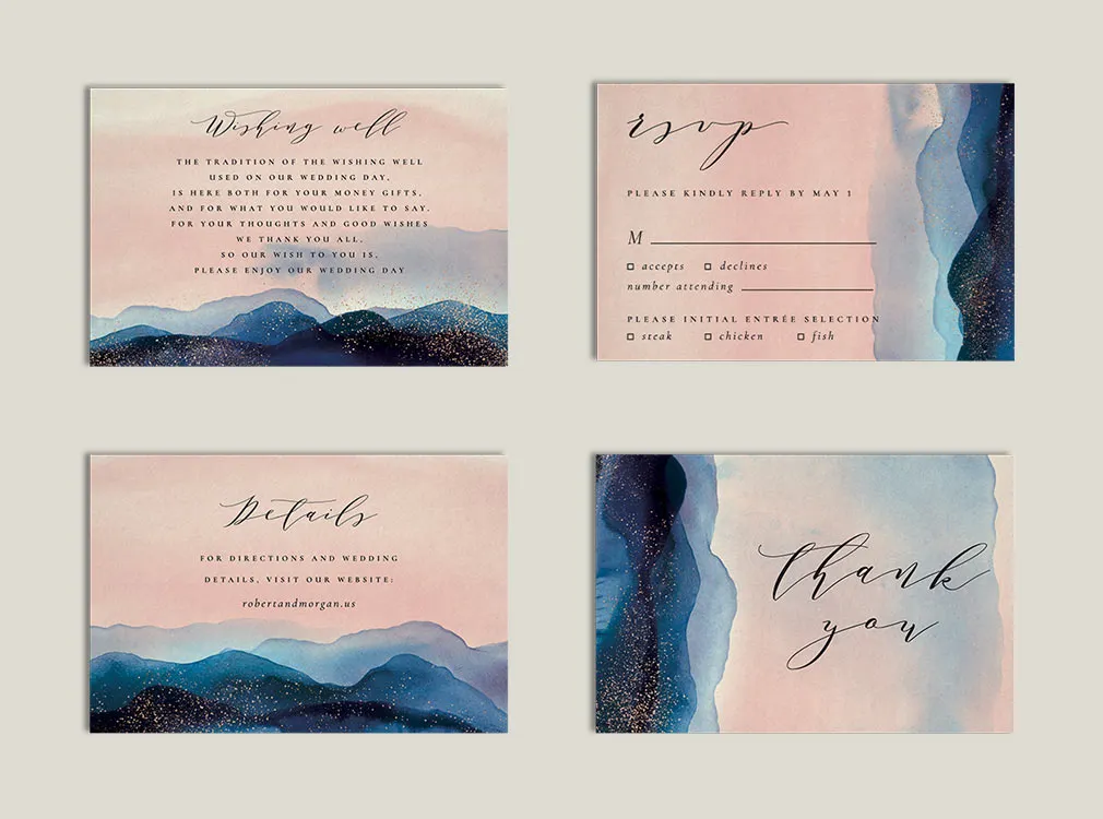 Stardust Invitation Templates Set