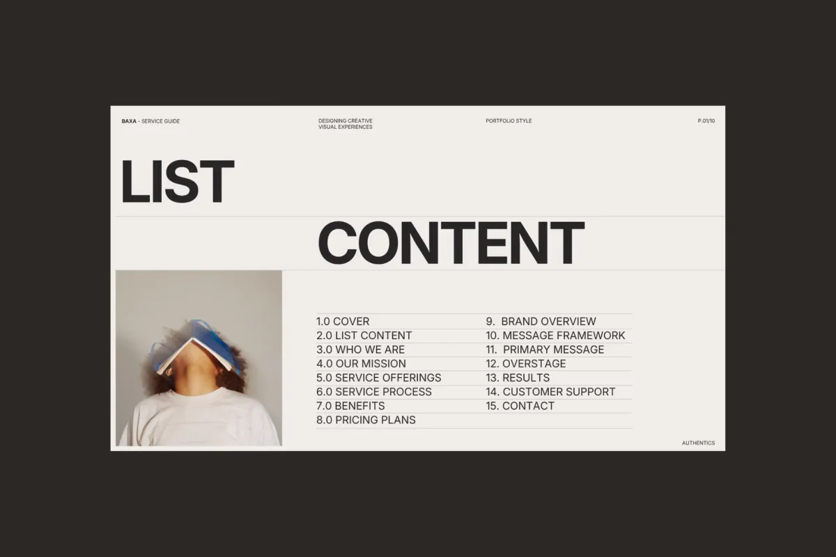 Baxa - Service Guide Presentation Template Pack