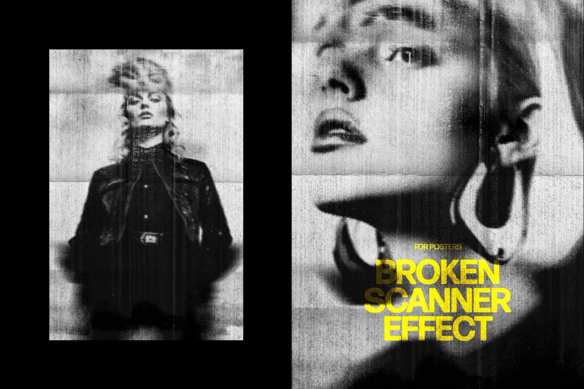 Broken Scanner Photo Effect