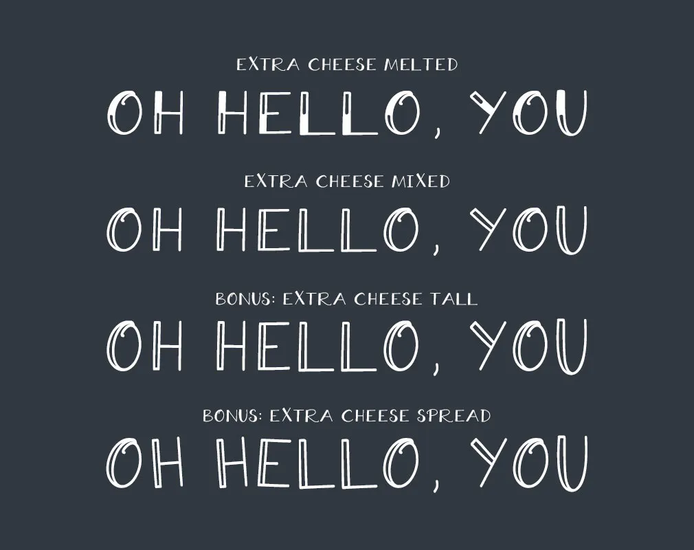 Extra Cheese Font Collection