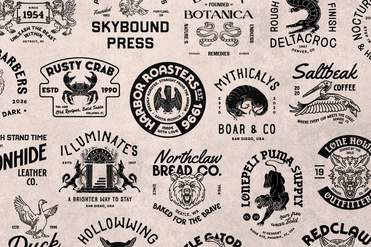 Vintage Logo and Badge Collection