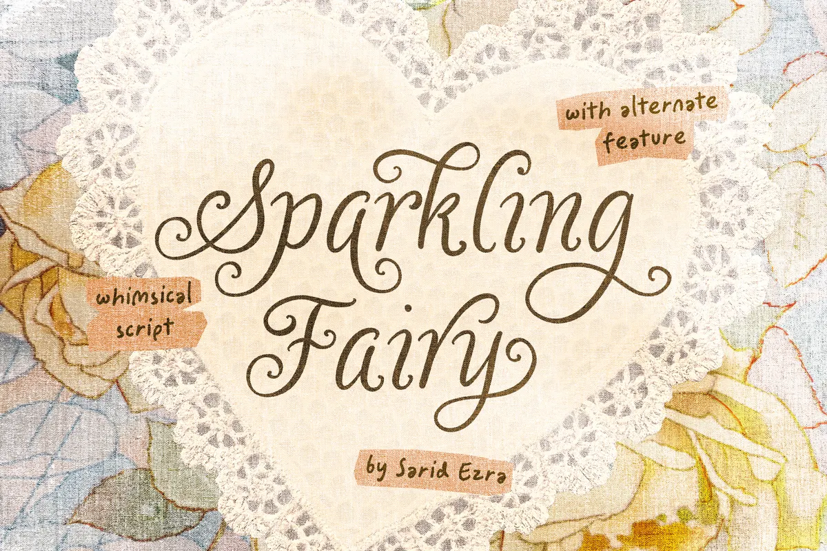 Sparkling Fairy - Whimsical Curly Script Font