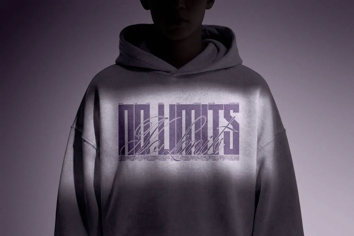 Oversized Hoodie Print Mockup