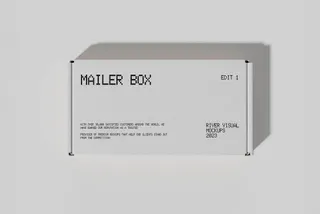 Top-View Closed Mailer Box Mockup