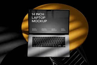 MacBook Pro 14 Mockup on Table