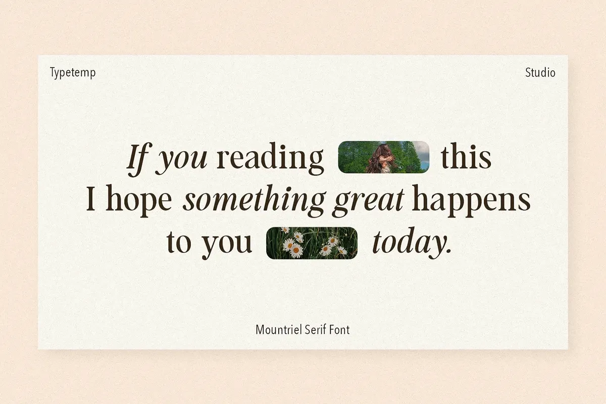 Mountriel — Classic Serif Font
