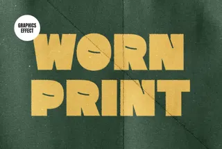 Worn Print Text & Logo Effect