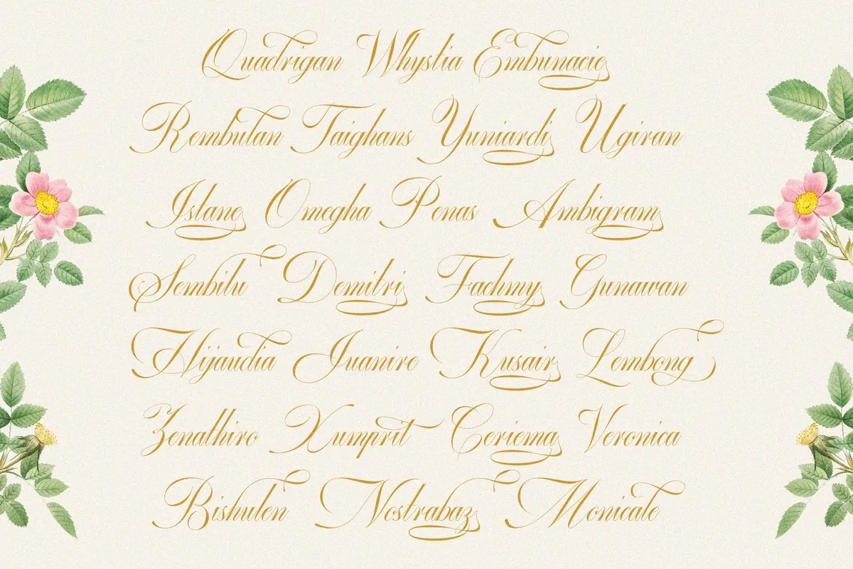 GEFUHATPIN — Elegant Calligraphy Font