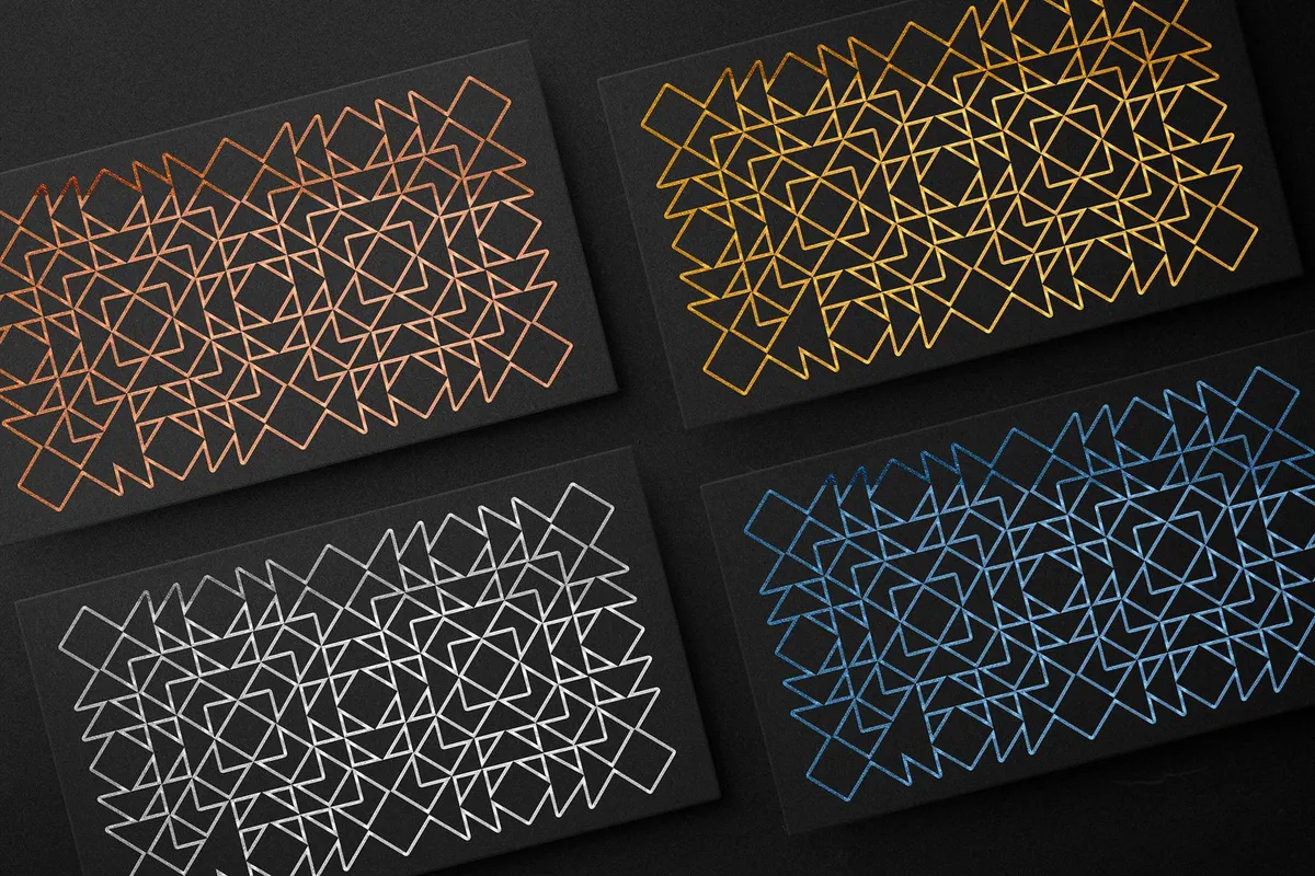 Black Foiled Business Card Mockups