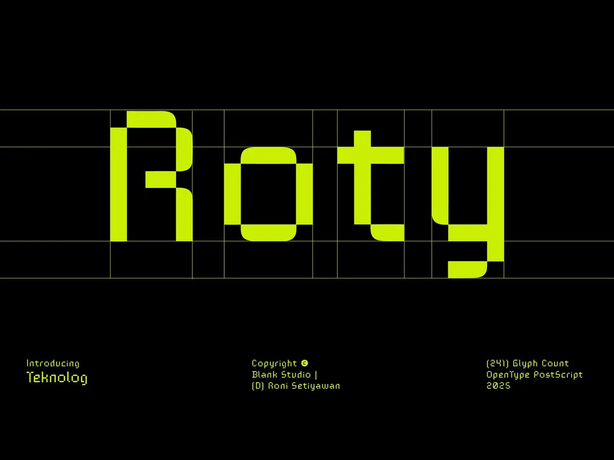 TEKNOLOG Digital Font