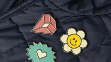 Enamel Pin Jacket Mockup