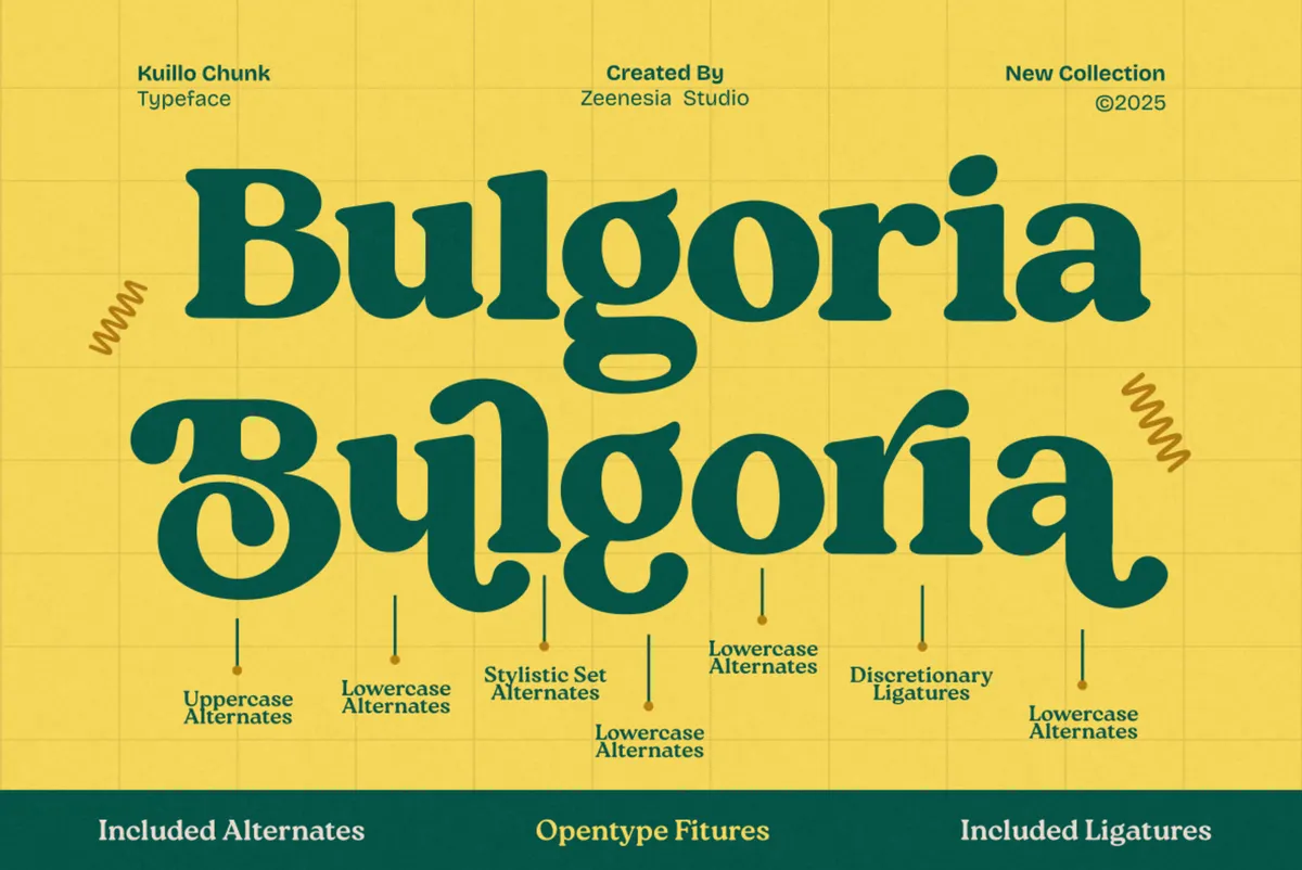 Kuillo Chunk - Decorative Serif Font