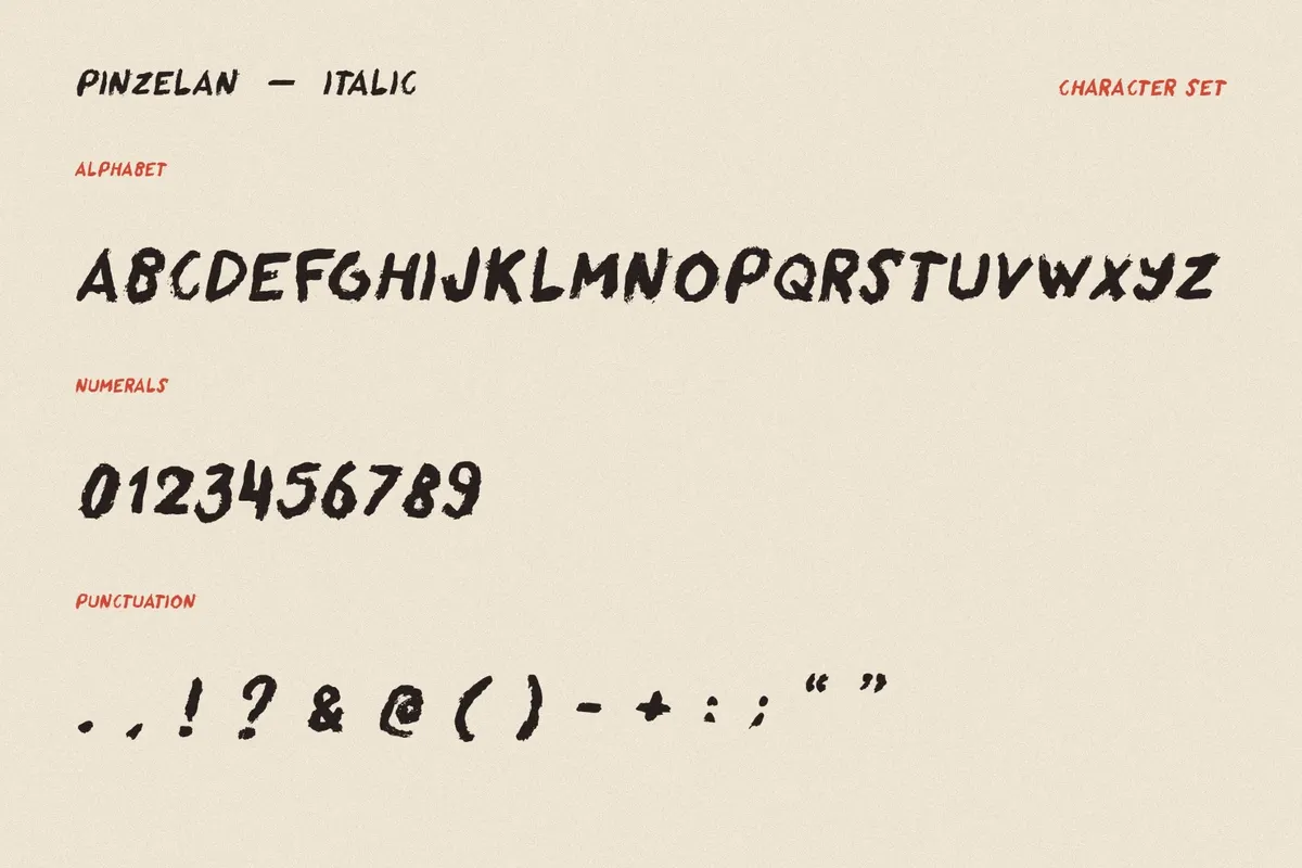 Pinzelan - Grunge Brush Font