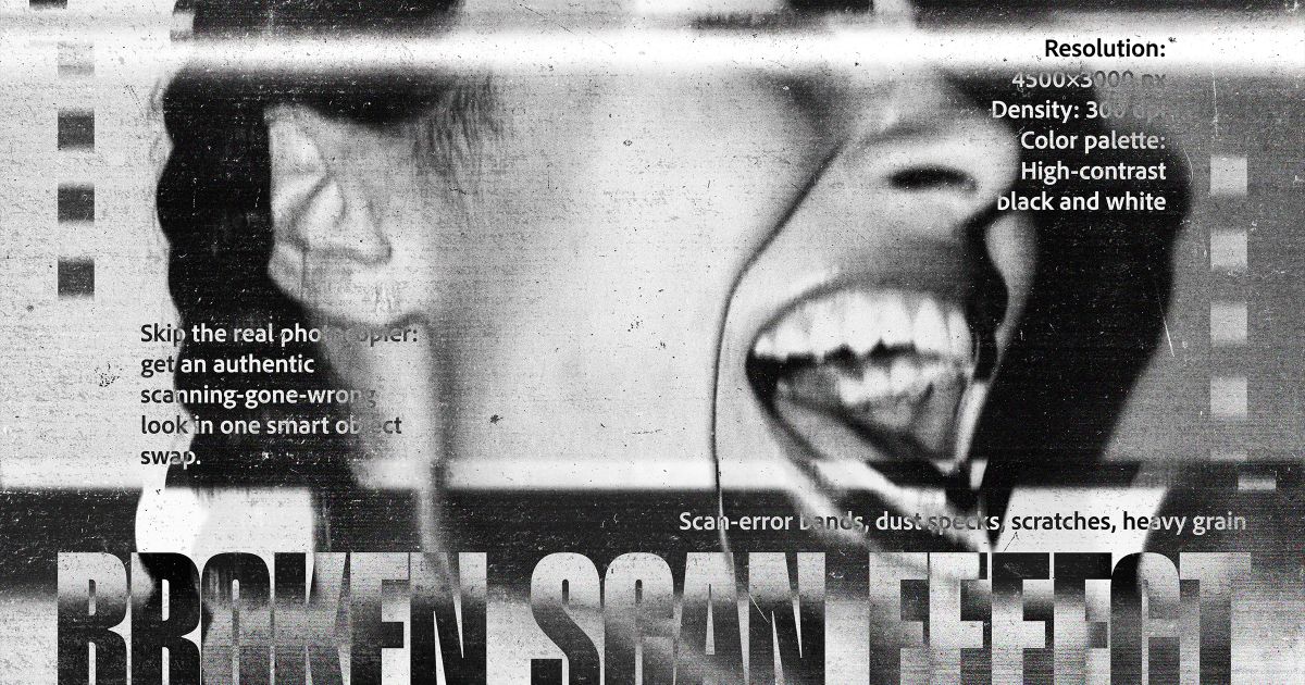 Broken Scan Photo Effect | Pixelbuddha