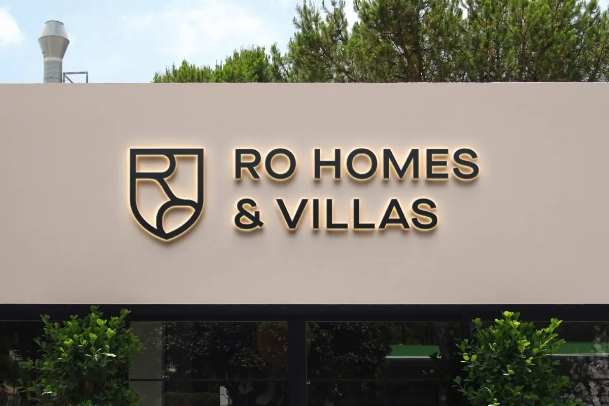 Restaurant Facade Sign Mockup