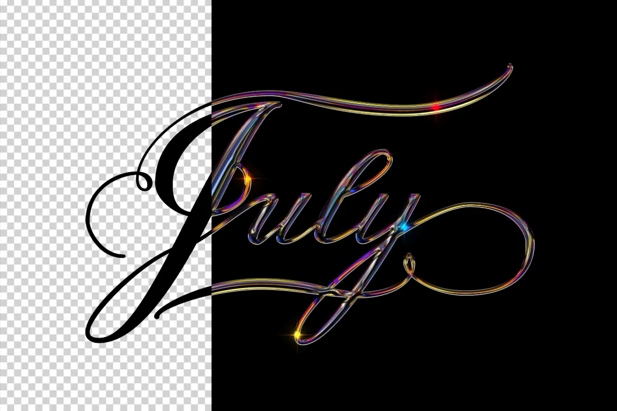Lucid Chrome Text & Logo Effect