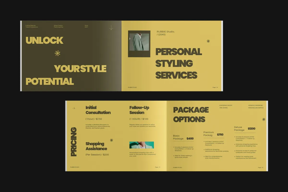 Services and Pricing Guide for Affinity Template