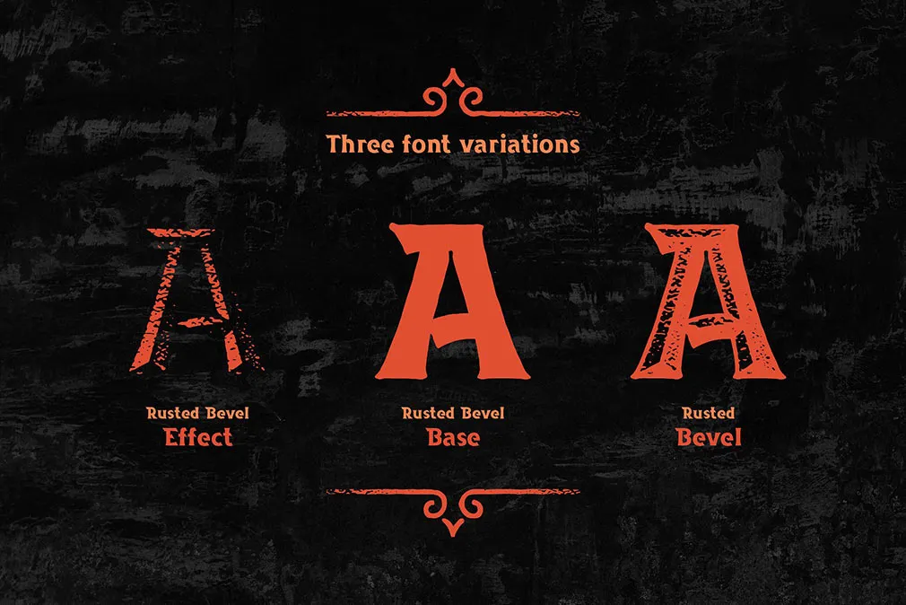 Rusted Bevel Vintage Typeface