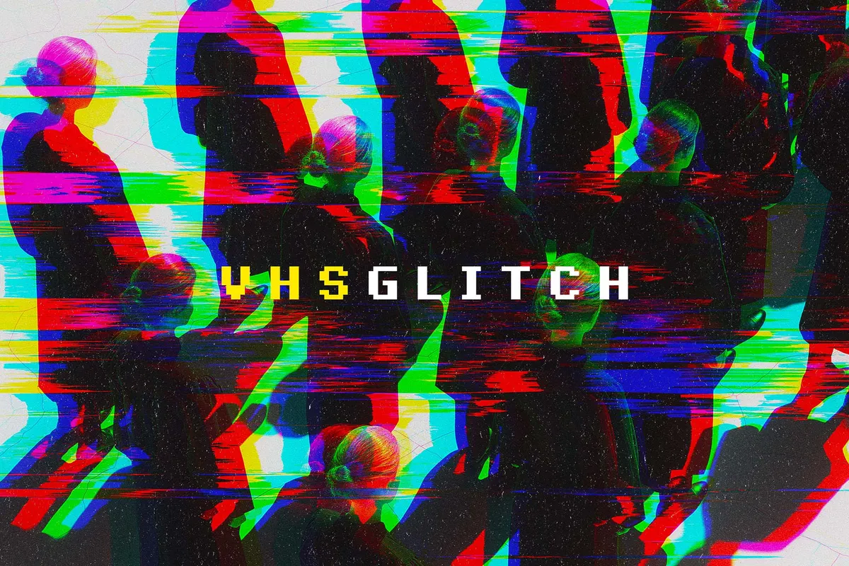 TV Screen Glitch Photo Effect