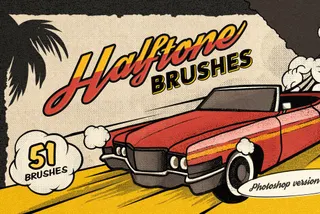 Vintage Comics: Halftone Photoshop Brushes