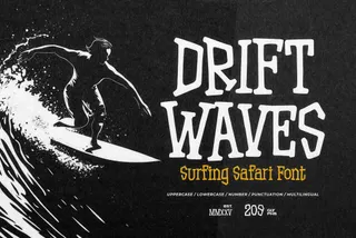 Drift Waves — Surfing Safari Font